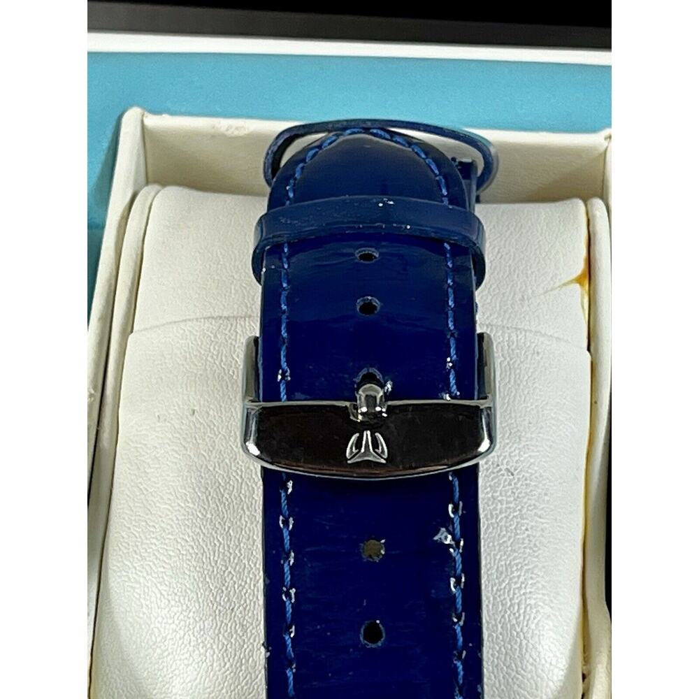 TechnoMarine Chronograph Blue Watch Technosquare TS29419 Blue Leather Band w Box - Picture 6 of 16